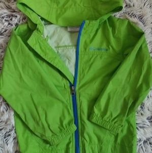 Boys/Girl 4T Columbia Windbreaker Lime Green/Aqua